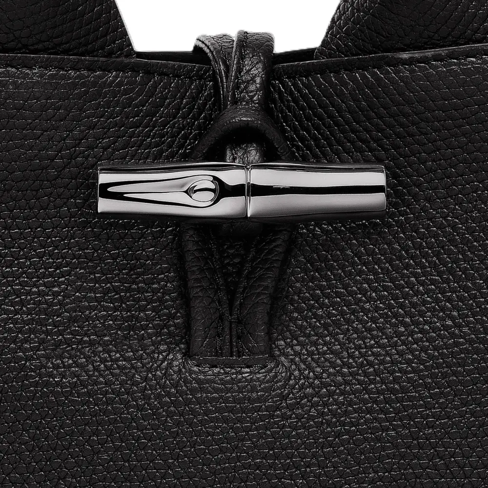 LONGCHAMP LE ROSEAU XS HANDBAG black leather