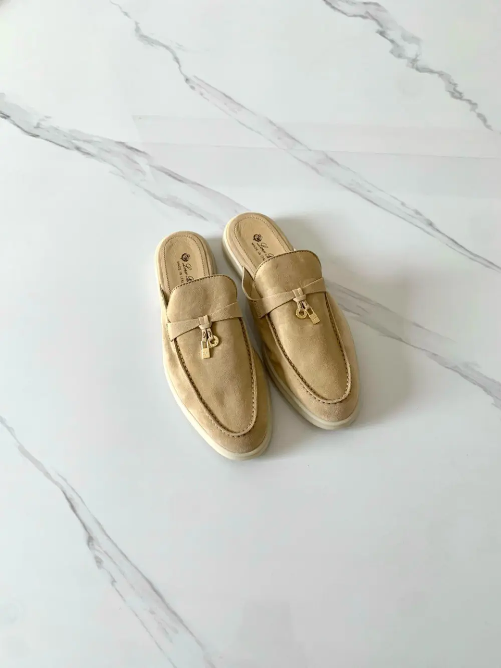 LORO PIANA BABOUCHE CHARMS WALK MULES hinoki wood (d0iw)