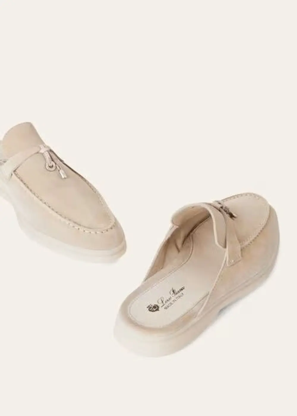 LORO PIANA BABOUCHE CHARMS WALK MULES linen (d746)