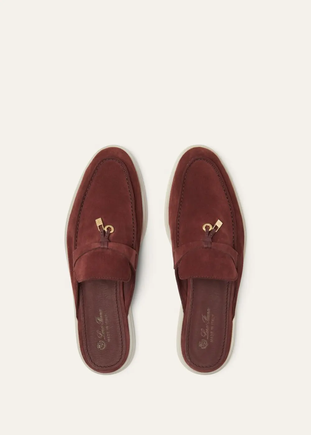 LORO PIANA BABOUCHE CHARMS WALK MULES oxblood (q0b2)