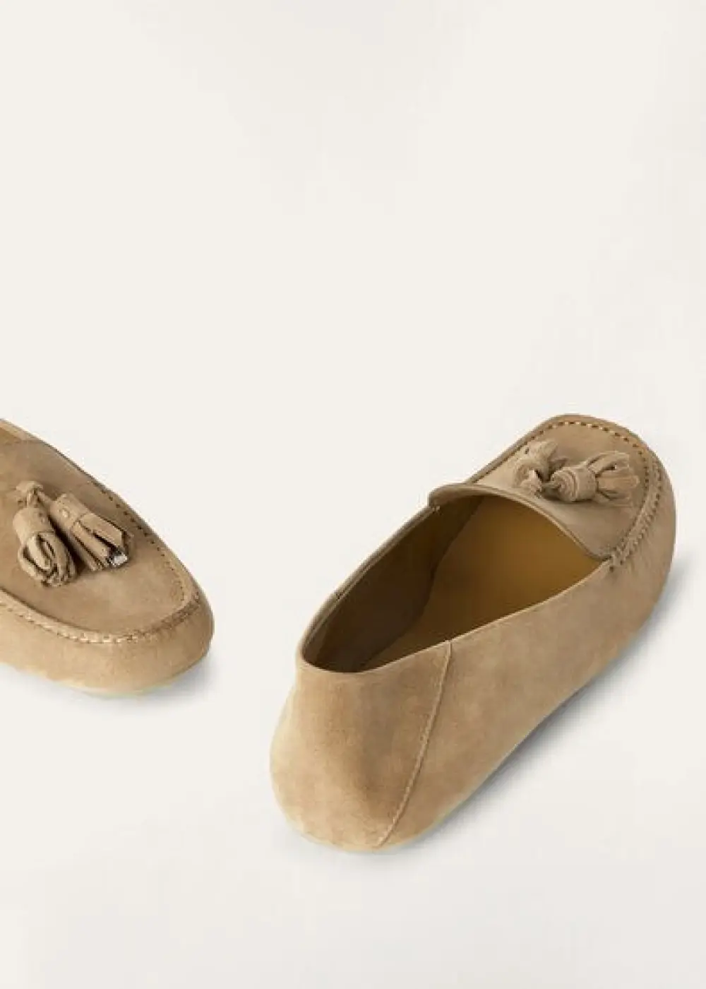 LORO PIANA DOT SOLE WALK MOCASSIN cashew butter (d846)