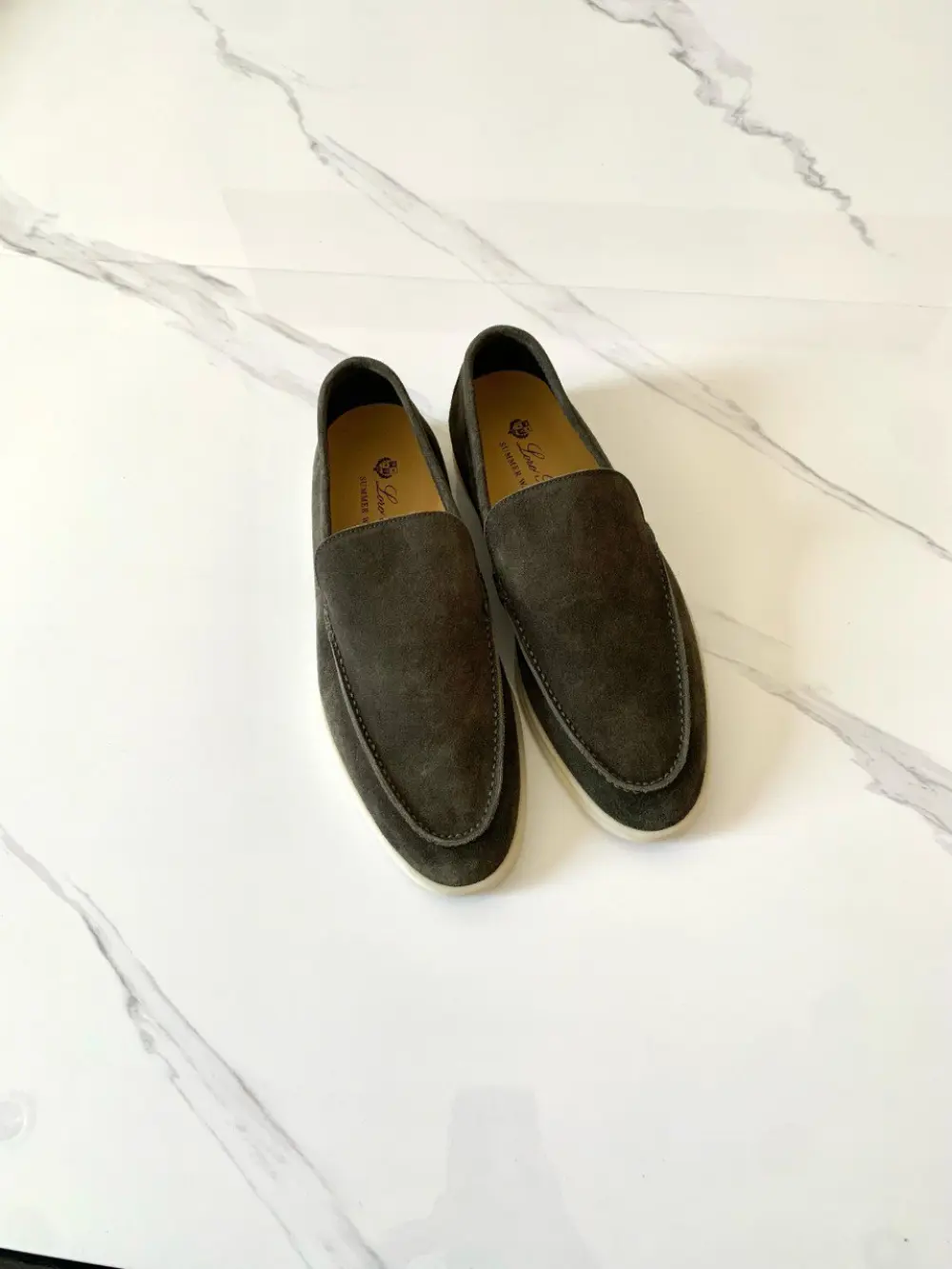 LORO PIANA SUMMER CHAMRS WALK LOAFER MEN SUEDE mimetico (50zk)