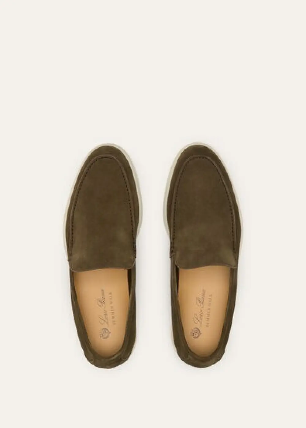 LORO PIANA SUMMER CHAMRS WALK LOAFER MEN SUEDE grey moss (m0xh)