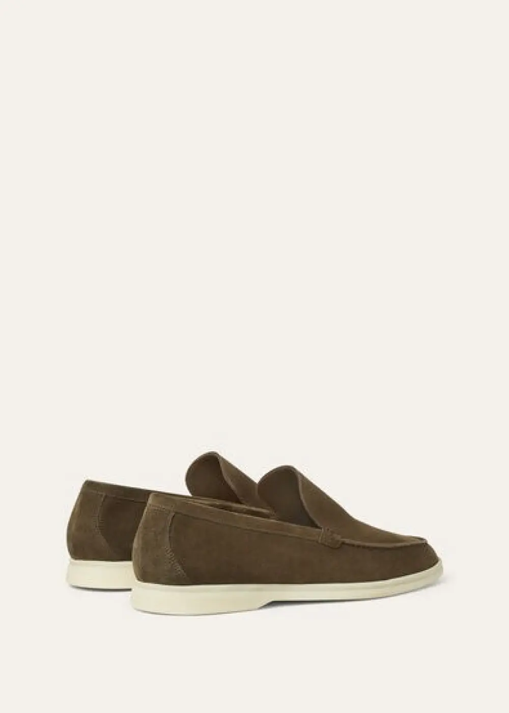 LORO PIANA SUMMER CHAMRS WALK LOAFER MEN SUEDE grey moss (m0xh)