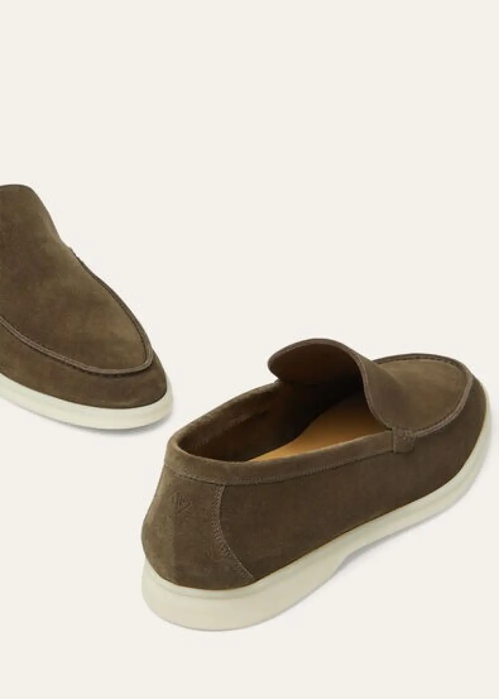 LORO PIANA SUMMER CHAMRS WALK LOAFER MEN SUEDE grey moss (m0xh)