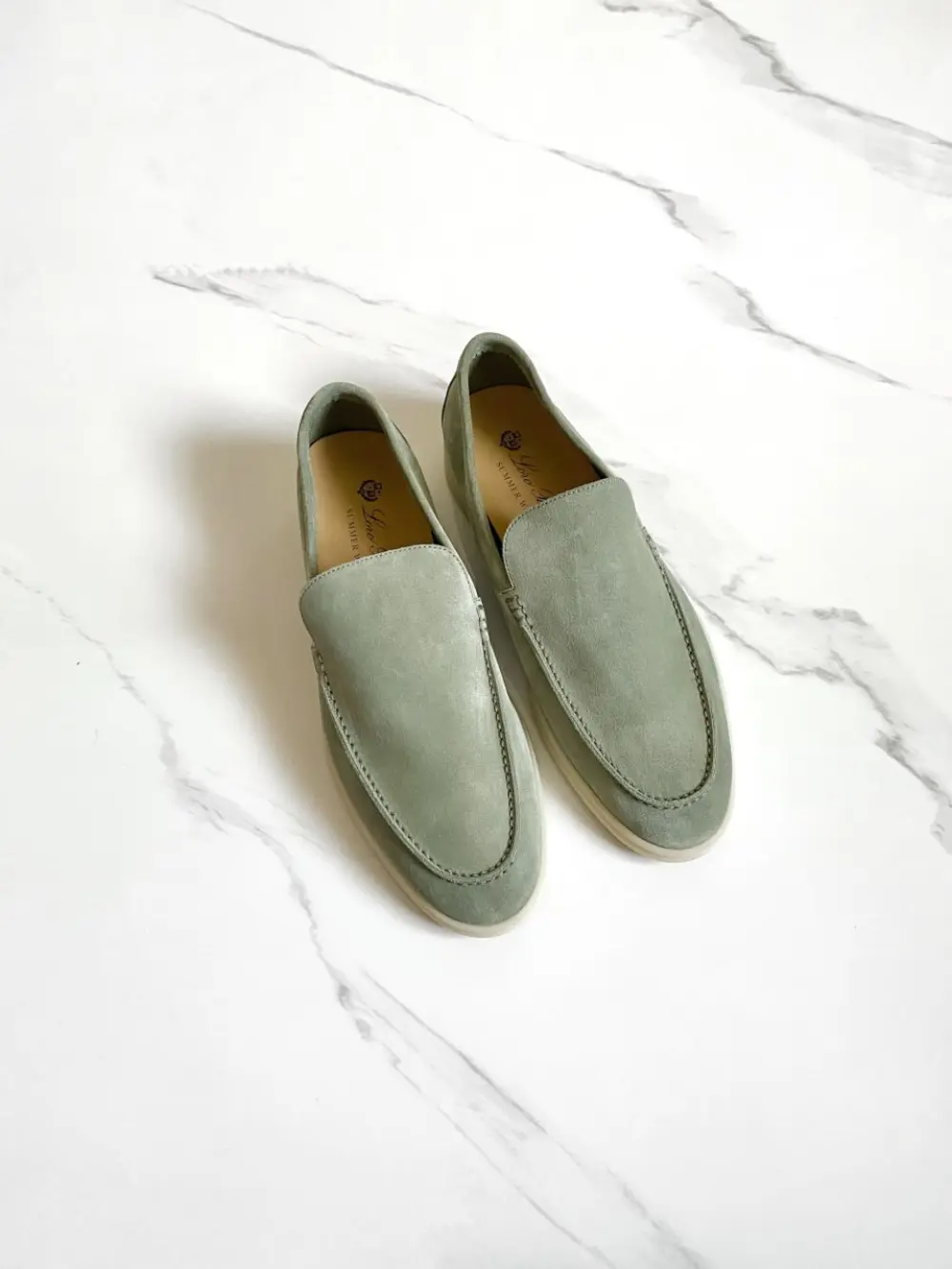 LORO PIANA SUMMER CHAMRS WALK LOAFER MEN SUEDE shamrock (51cf)