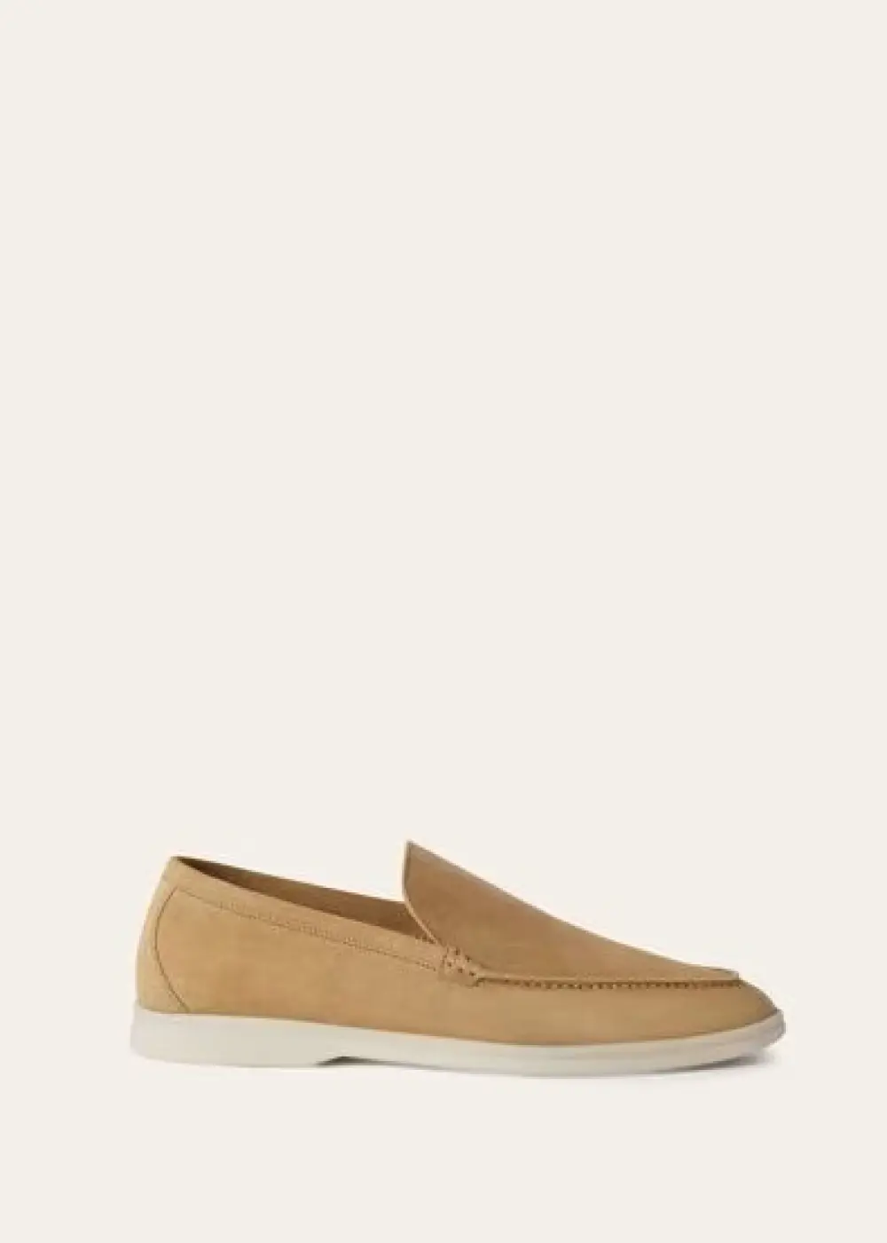 LORO PIANA SUMMER CHAMRS WALK LOAFER MEN SUEDE light wood smoke (h755)