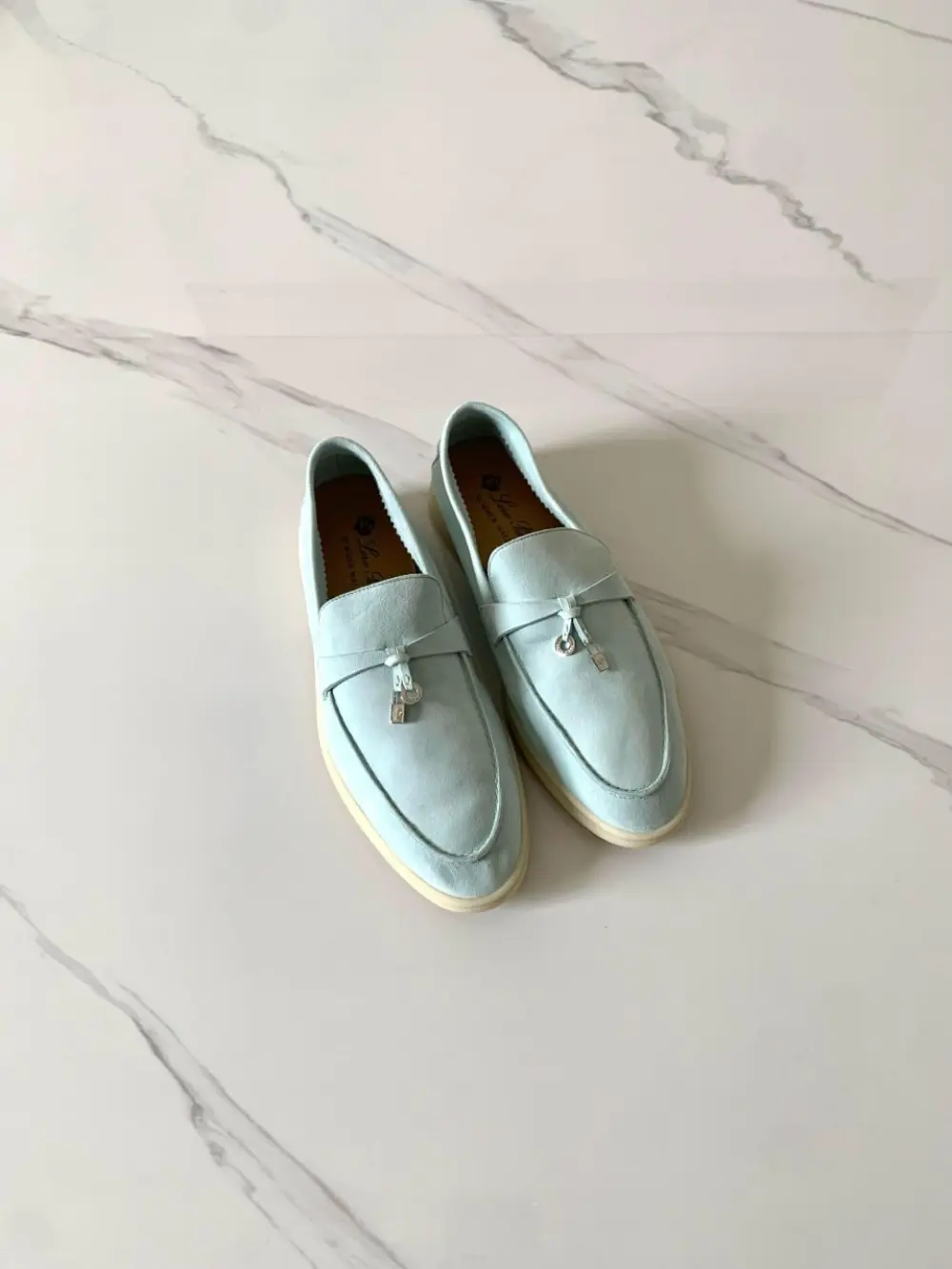 LORO PIANA SUMMER CHARMS WALK LOAFER azure sapphire (60eu)