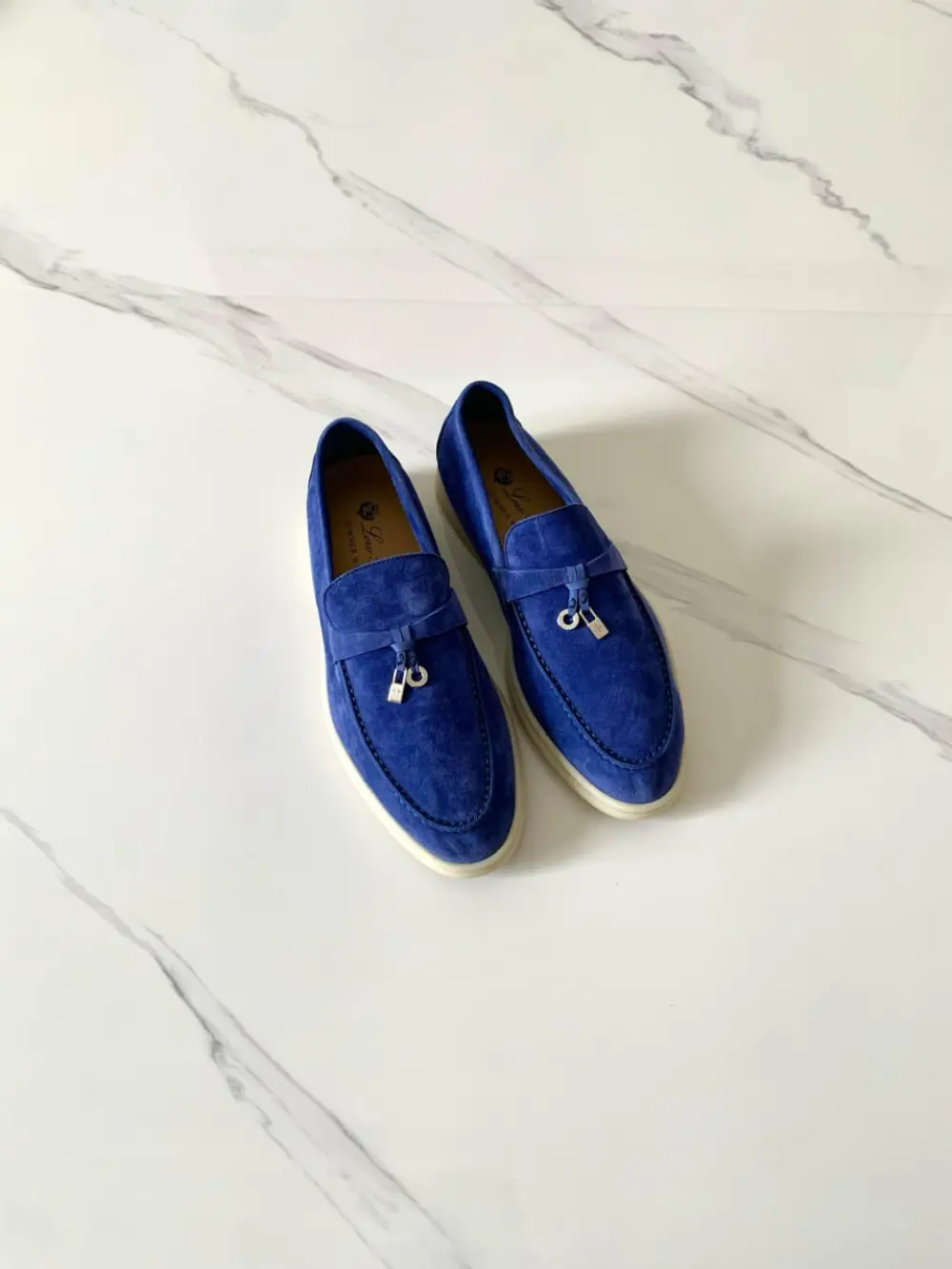 LORO PIANA SUMMER CHARMS WALK LOAFER blue space