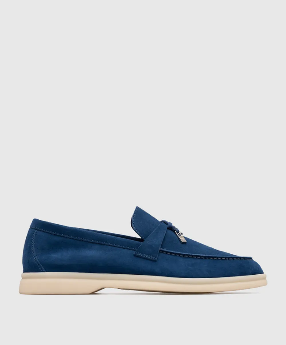 LORO PIANA SUMMER CHARMS WALK LOAFER blue fluorite (w13o)