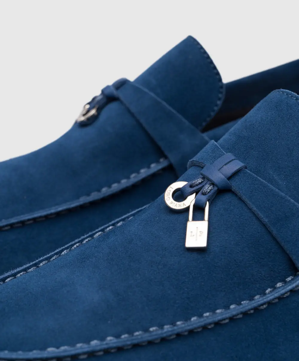 LORO PIANA SUMMER CHARMS WALK LOAFER blue fluorite (w13o)