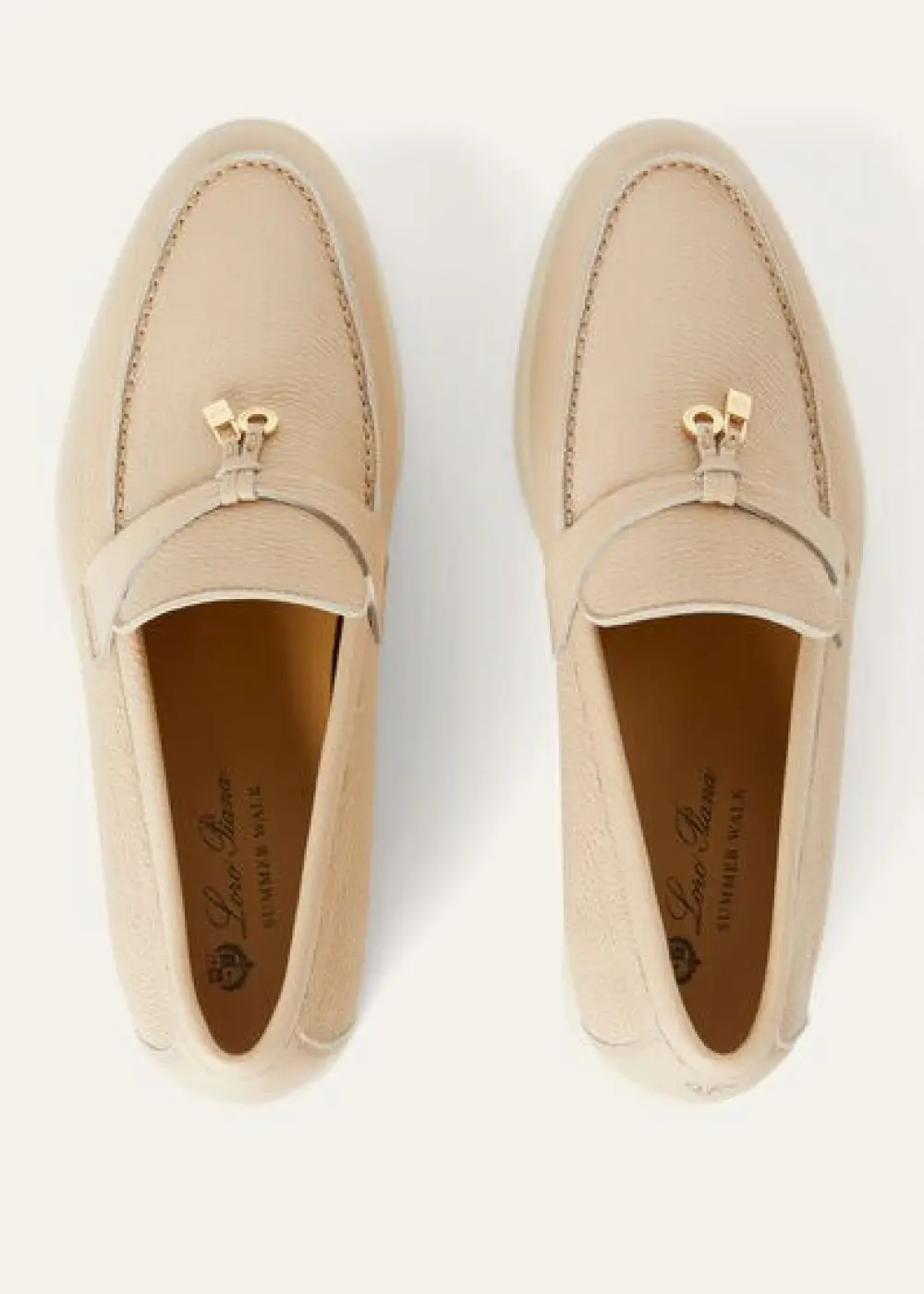 LORO PIANA SUMMER CHARMS WALK LOAFER natural light camel deerskin (a0c7)