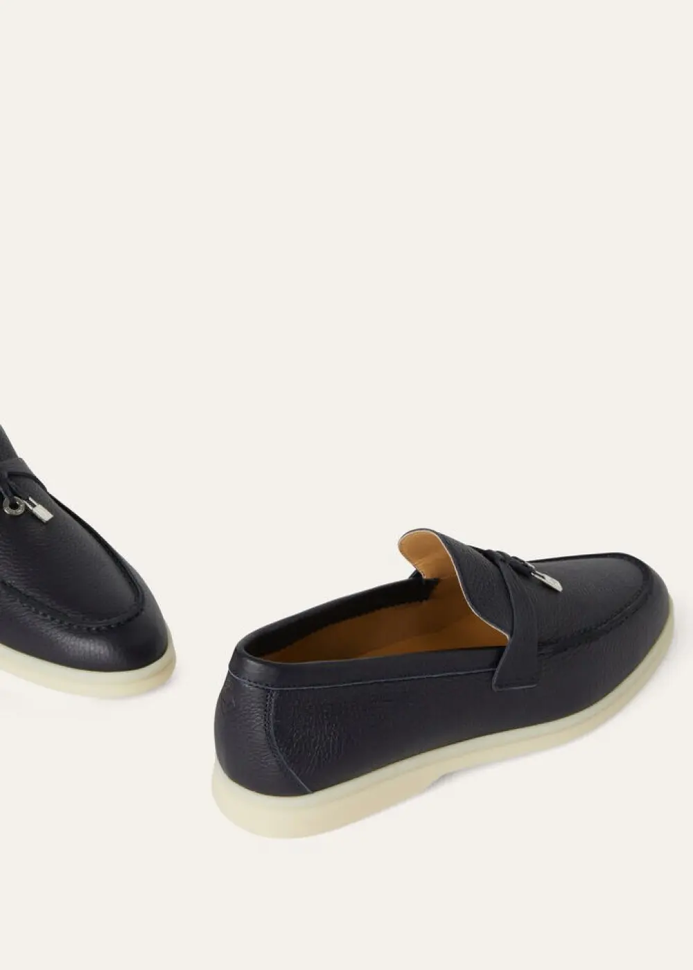 LORO PIANA SUMMER CHARMS WALK LOAFER navy blue leather (w000)