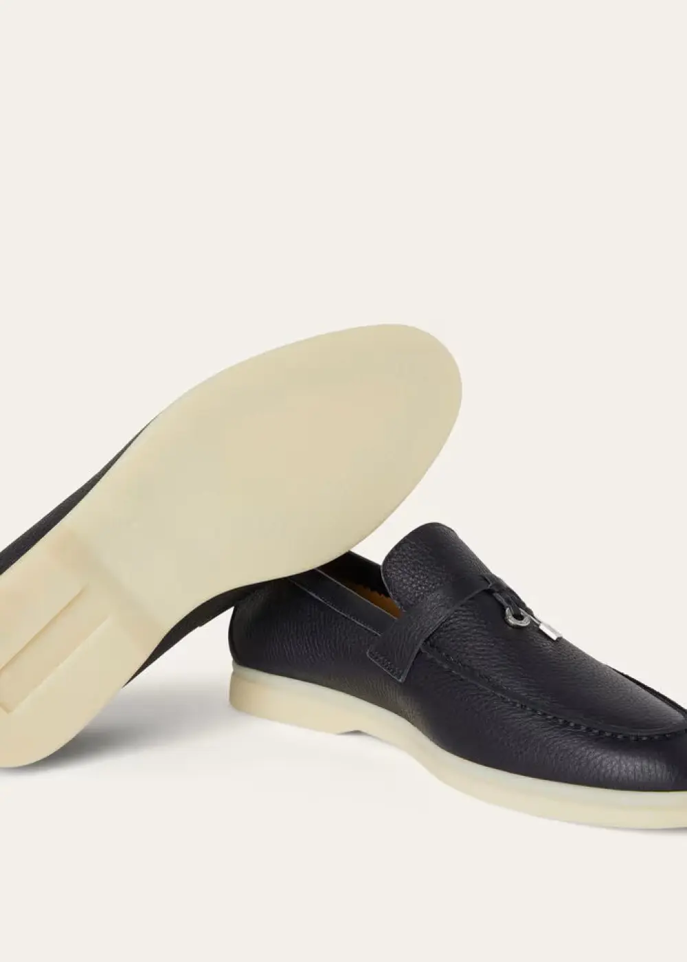 LORO PIANA SUMMER CHARMS WALK LOAFER navy blue leather (w000)