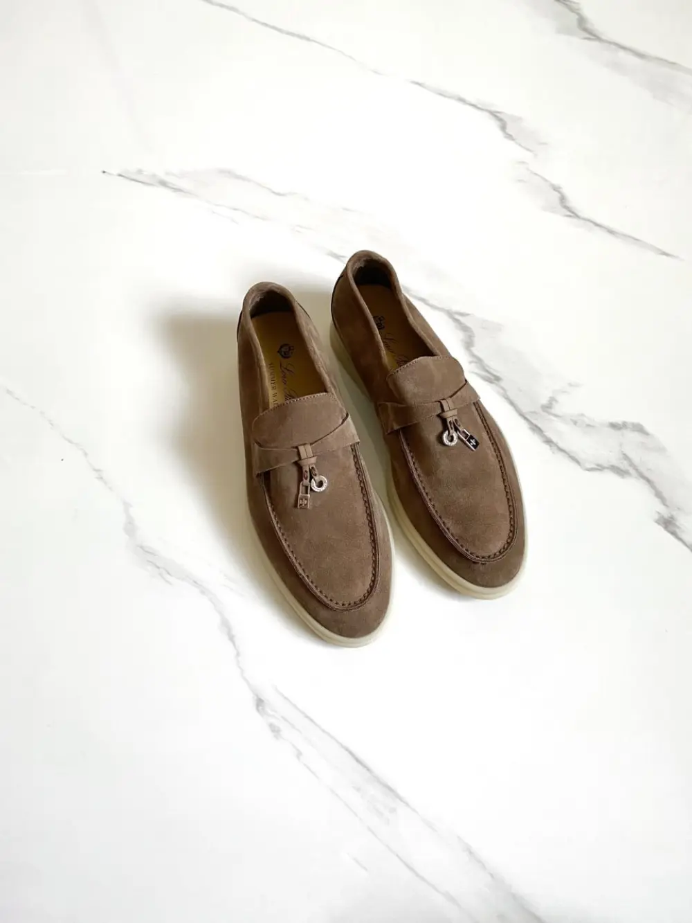 LORO PIANA SUMMER CHARMS WALK LOAFER tundra (h610)