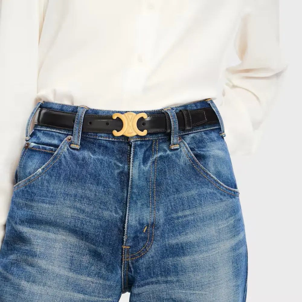 CELINE BELT TRIOMPHE 2,5CM black ghw