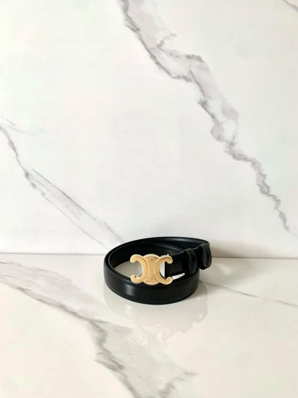 CELINE BELT TRIOMPHE 2,5CM black ghw