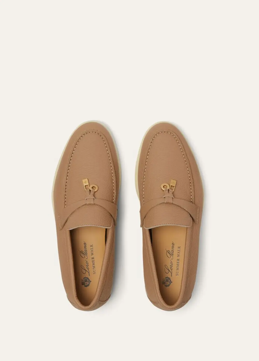 LORO PIANA SUMMER CHARMS WALK LOAFER cream bignet deerskin (20cb)