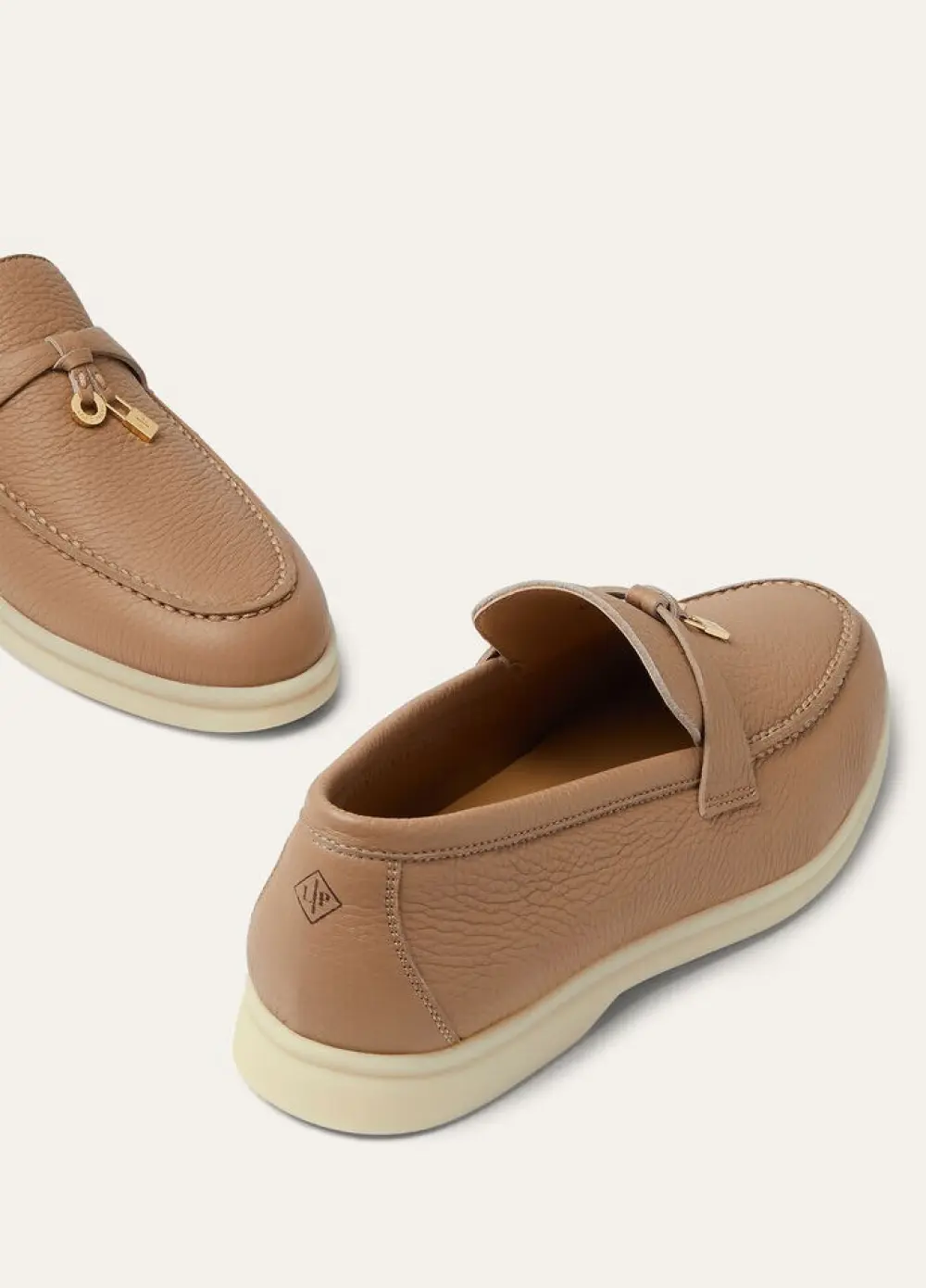 LORO PIANA SUMMER CHARMS WALK LOAFER cream bignet deerskin (20cb)