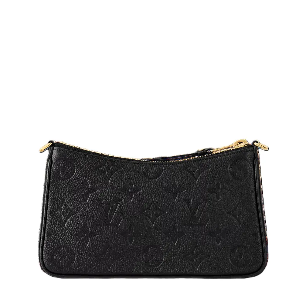 LOUIS VUITTON LV EASY POUCH ON STRAP empreinte leather black
