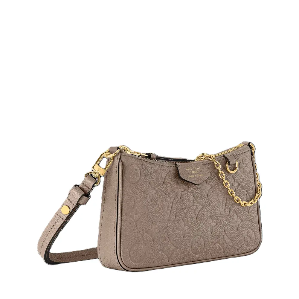 LOUIS VUITTON LV EASY POUCH ON STRAP empreinte leather gris tourterelle