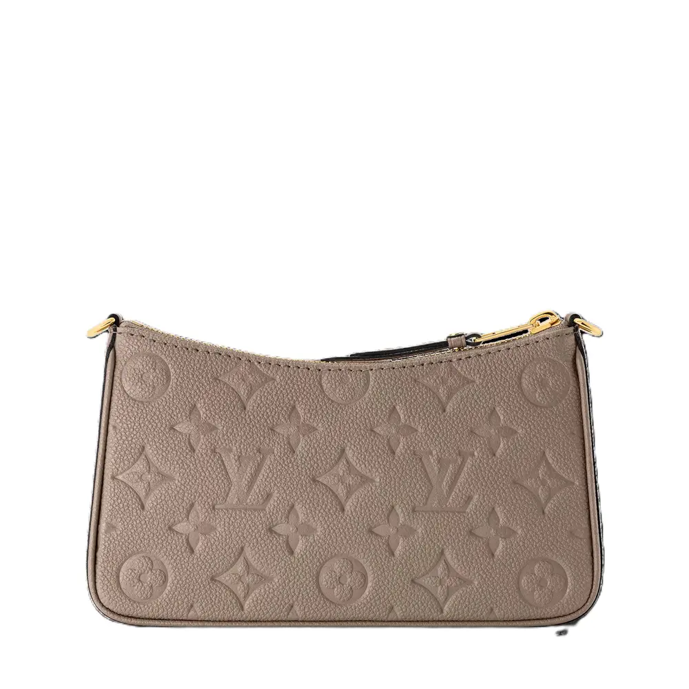 LOUIS VUITTON LV EASY POUCH ON STRAP empreinte leather gris tourterelle