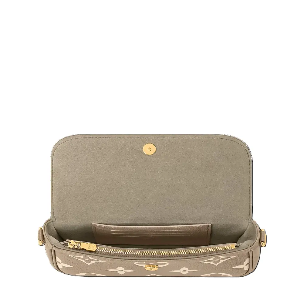 LOUIS VUITTON LV IVY WOC monogram empreinte tourterelle / creme