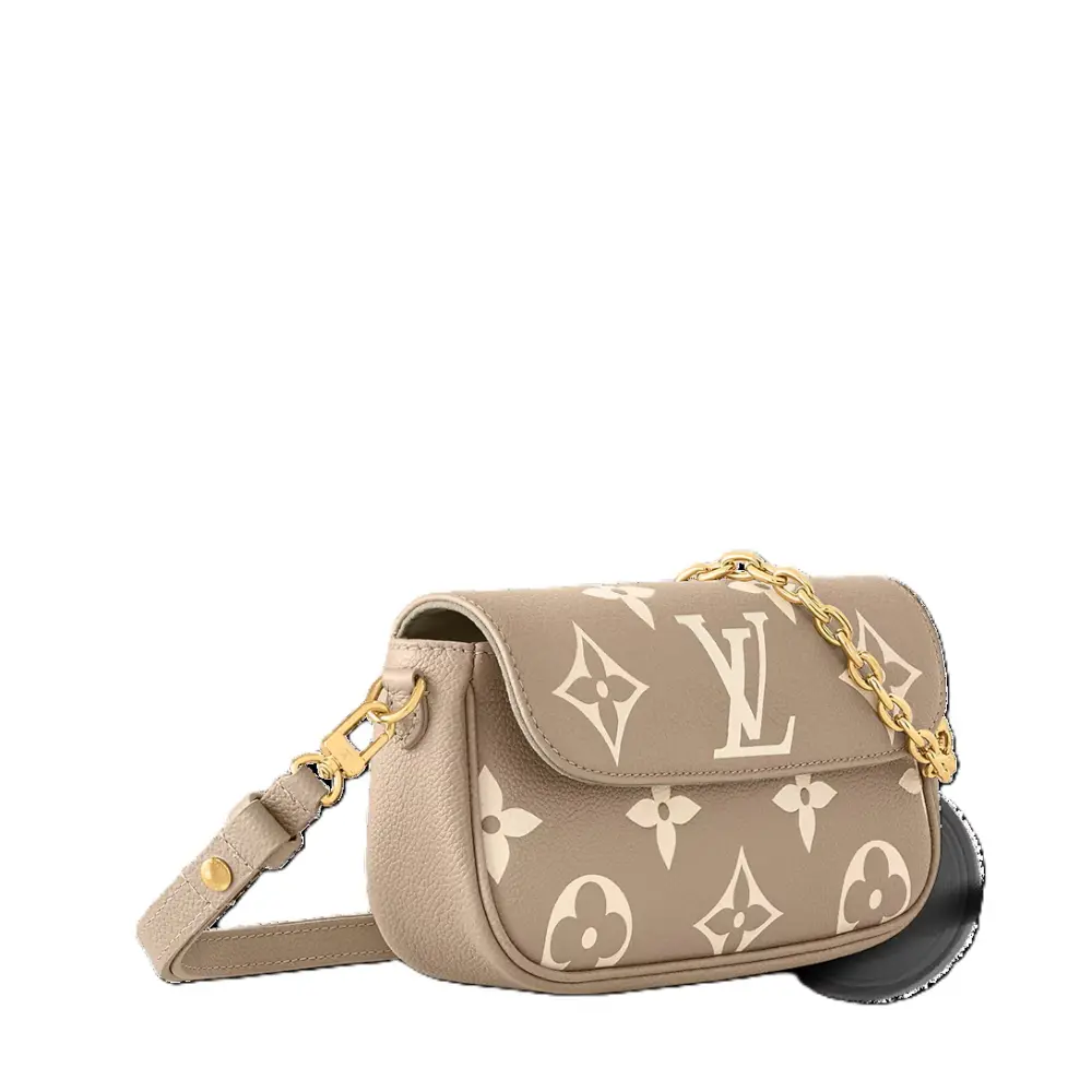 LOUIS VUITTON LV IVY WOC monogram empreinte tourterelle / creme