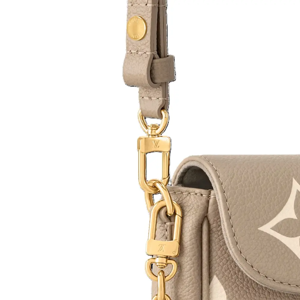 LOUIS VUITTON LV IVY WOC monogram empreinte tourterelle / creme