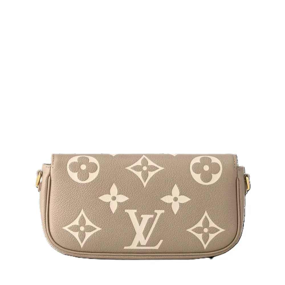 LOUIS VUITTON LV IVY WOC monogram empreinte tourterelle / creme
