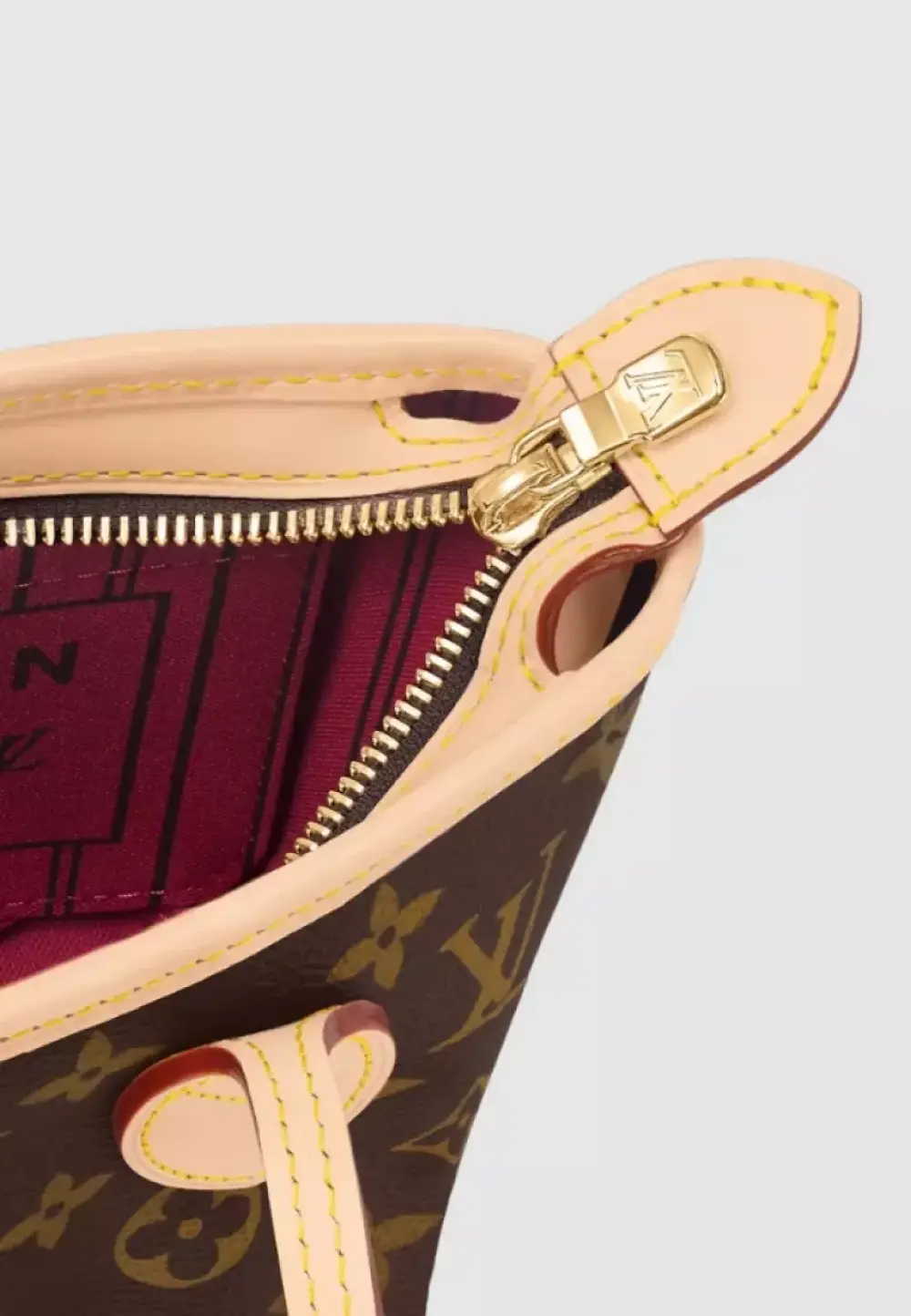 LOUIS VUITTON LV NEVERFULL BB monogram strap pink