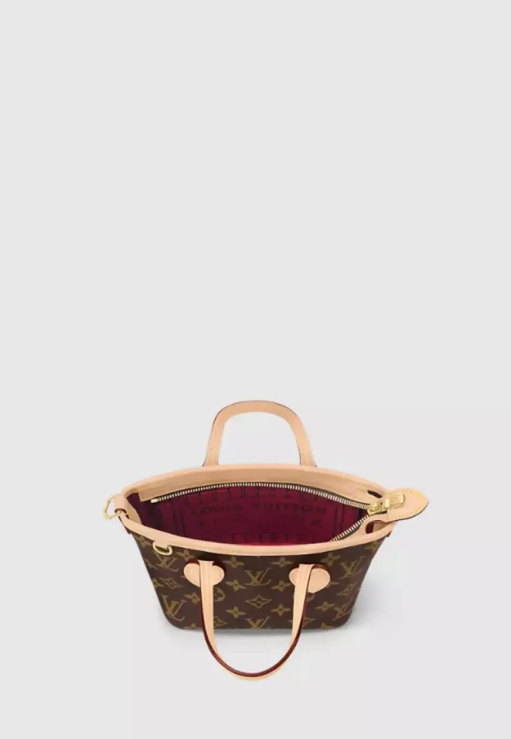 LOUIS VUITTON LV NEVERFULL BB monogram strap pink