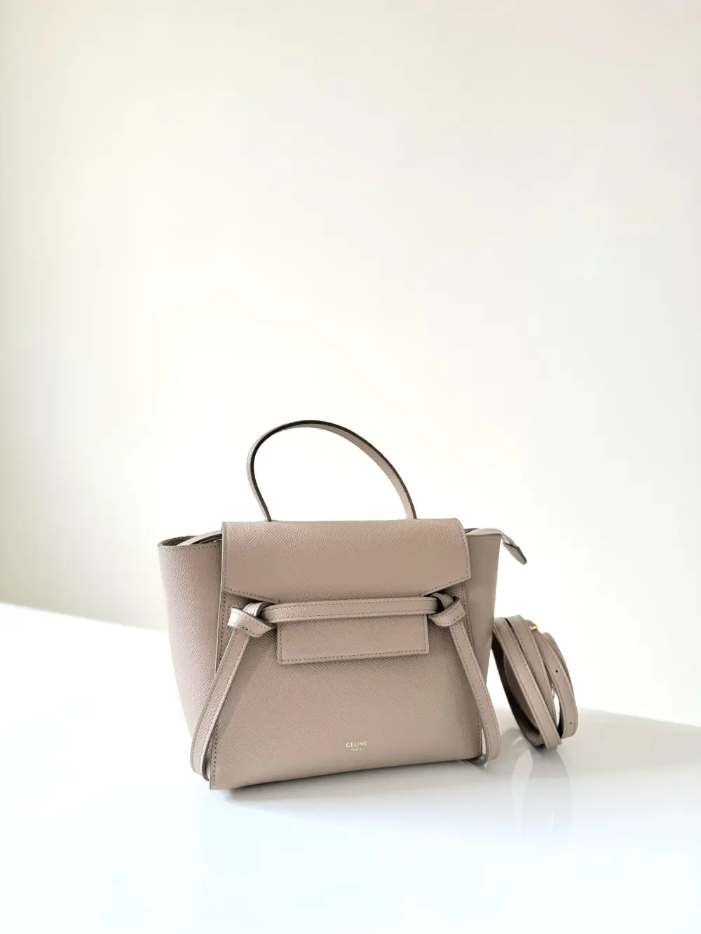 CELINE NANO BELT BAG light taupe