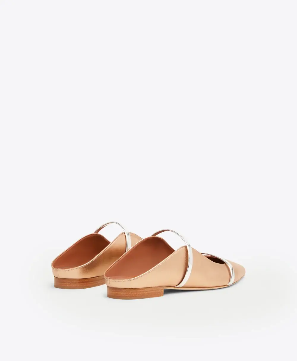 MALONE FLAT MULES gold silver