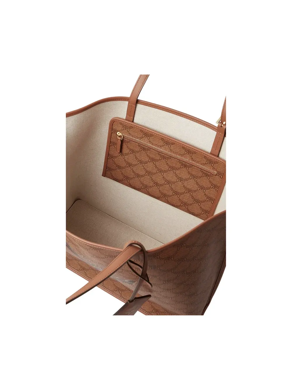 MCM MEDIUM HIMMEL LAURETOS LEATHER TOTE BAG cognac