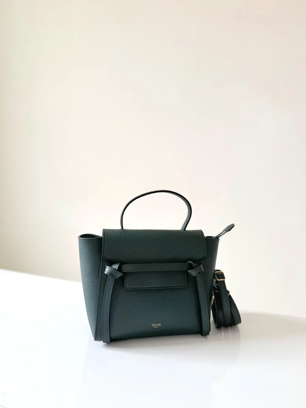 CELINE NANO BELT BAG amazon green
