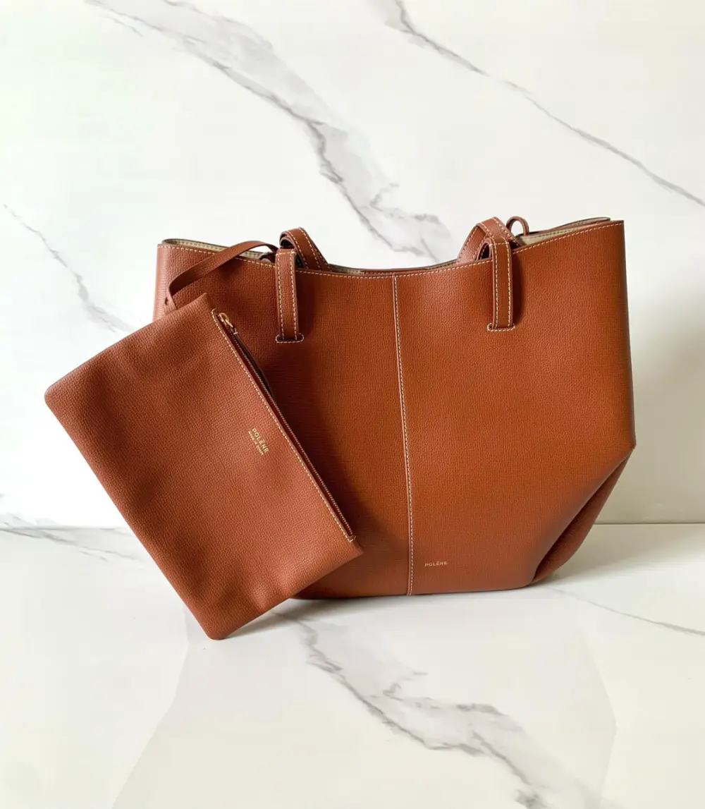POLENE CYME LARGE cognac