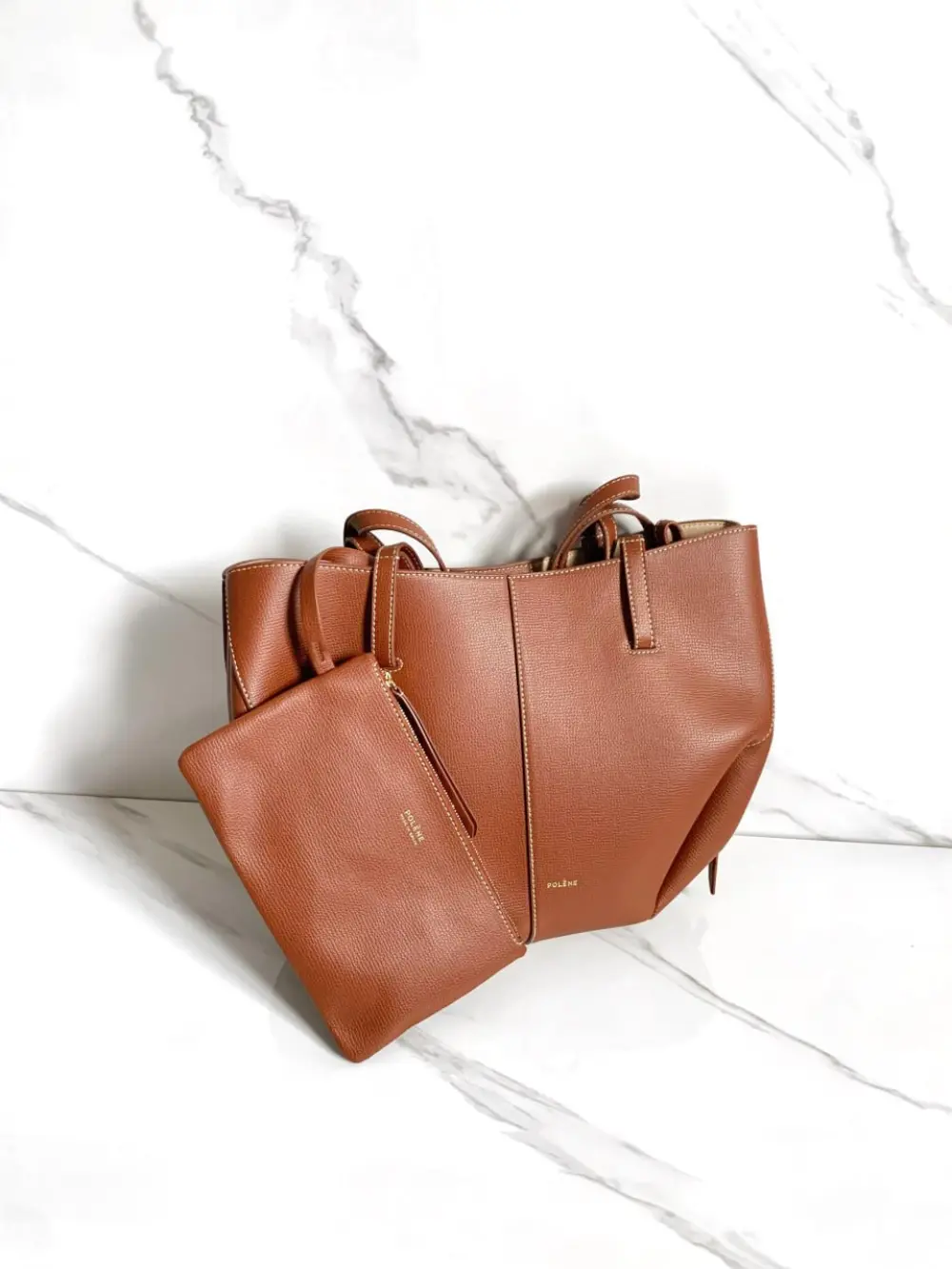 POLENE CYME MINI cognac