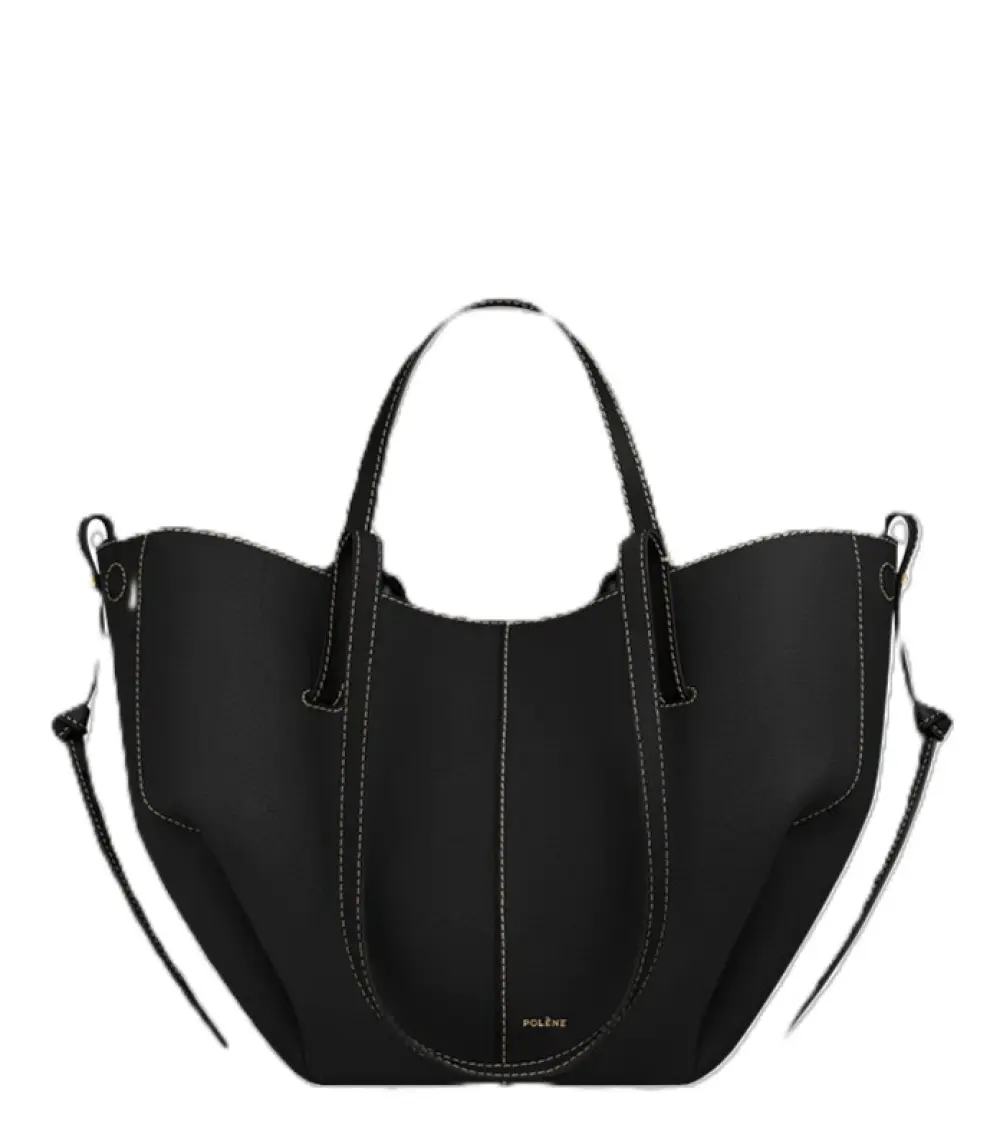 CYME MINI · black with ecru stitching