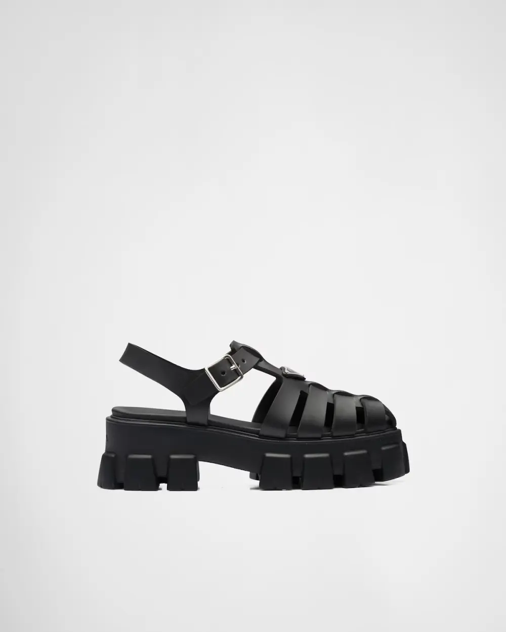 PRADA RUBBER SANDAL black