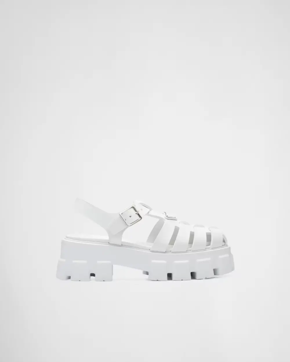 PRADA RUBBER SANDAL white