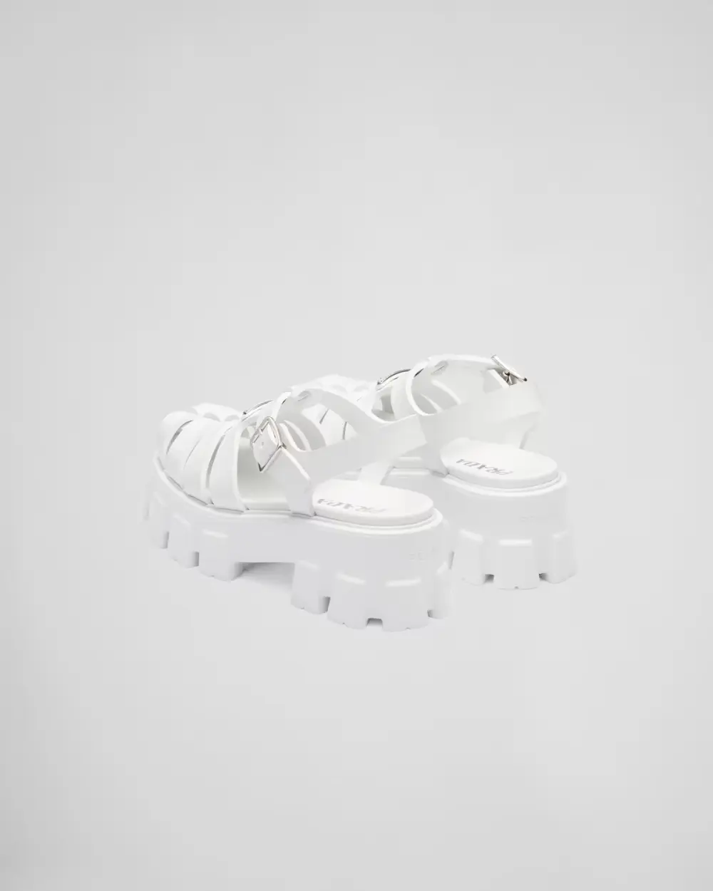PRADA RUBBER SANDAL white
