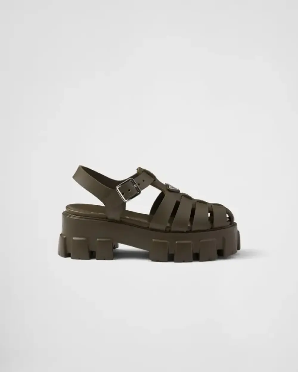 PRADA RUBBER SANDAL army