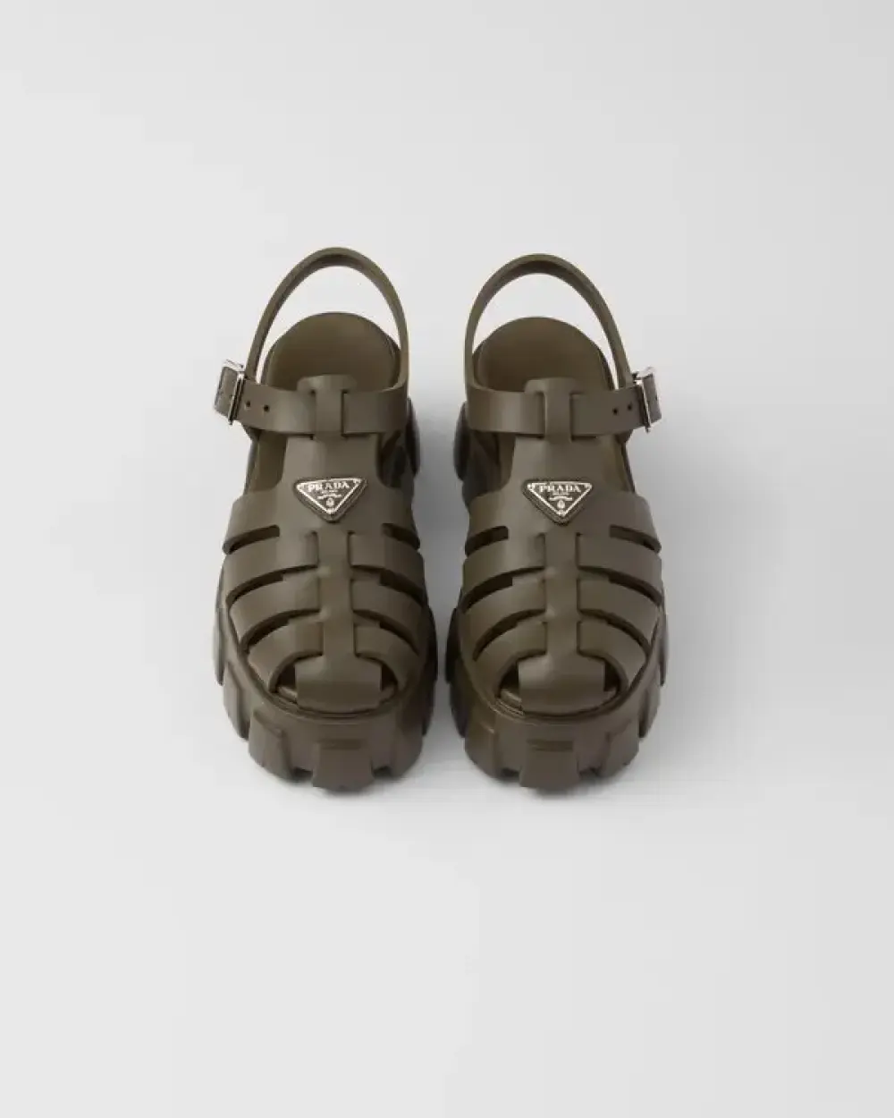 PRADA RUBBER SANDAL army