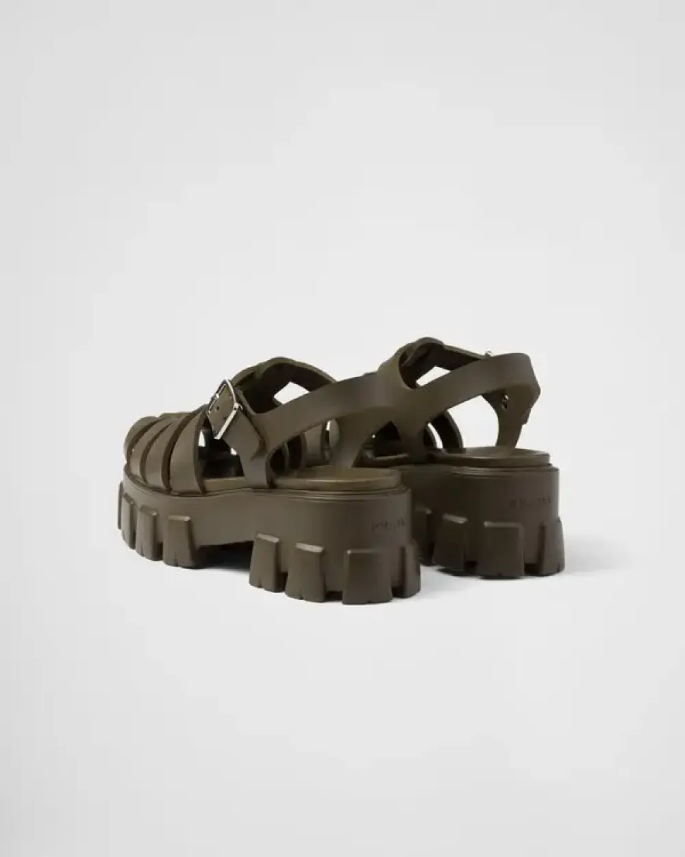 PRADA RUBBER SANDAL army