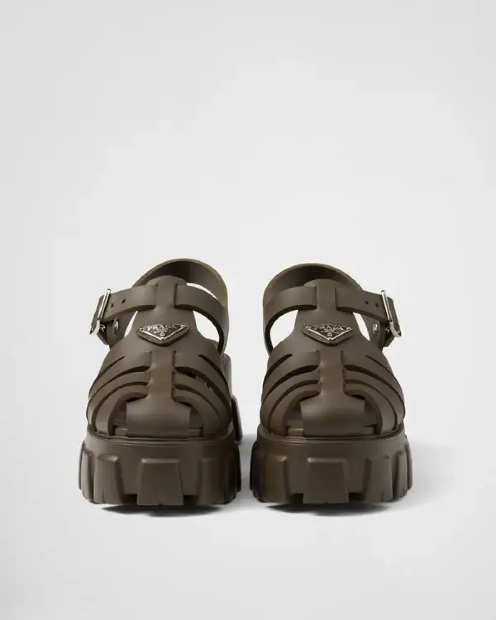 PRADA RUBBER SANDAL army