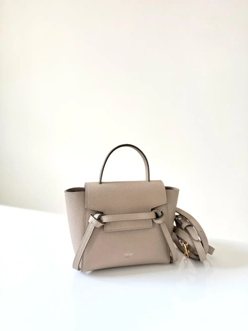 CELINE PICO BELT BAG light taupe
