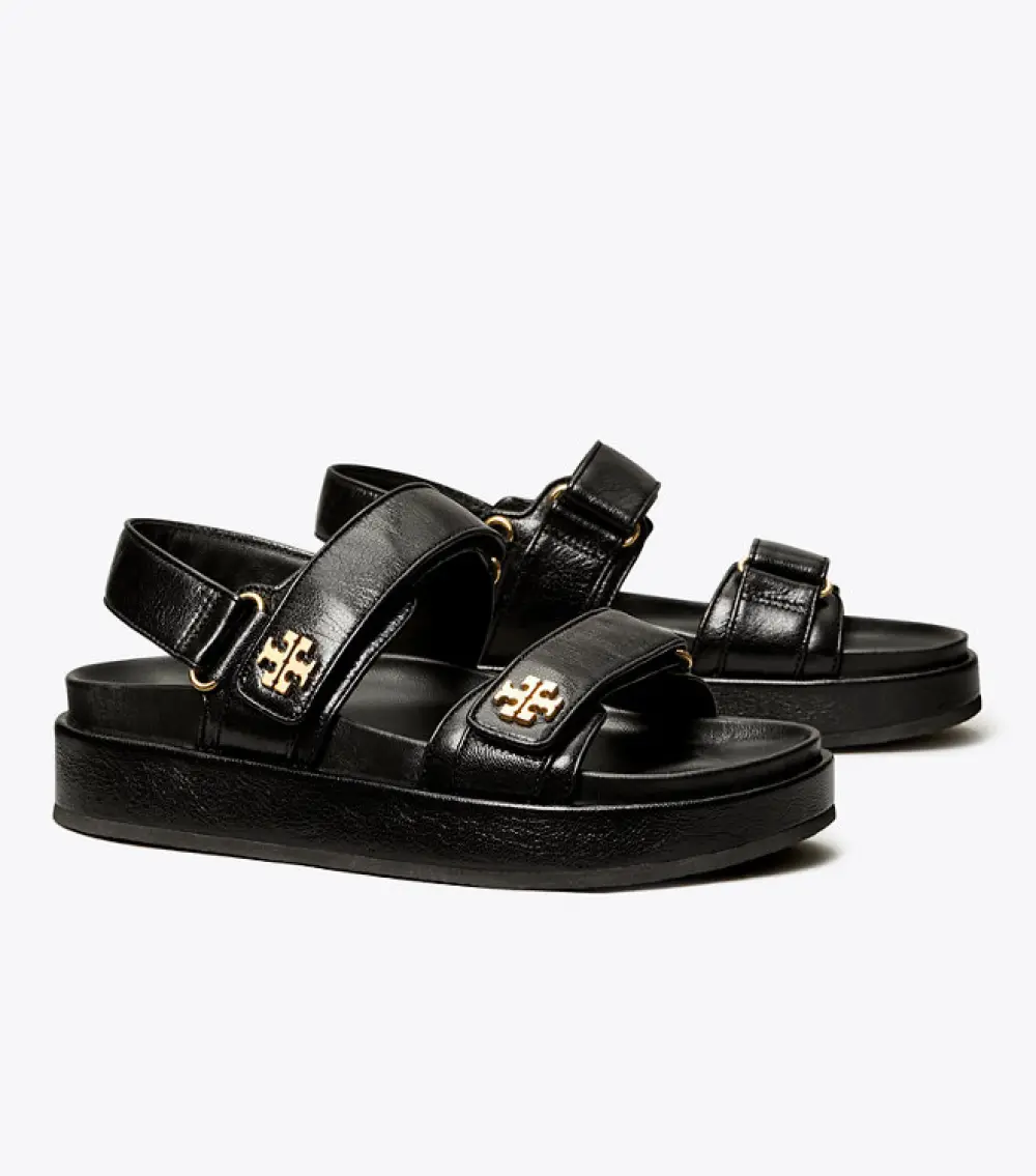 KIRA SPORT VELCRO STRAP SANDALS · black