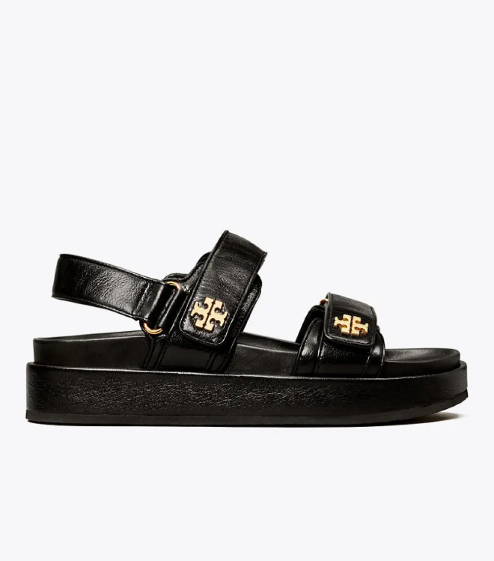 TORY BURCH KIRA SPORT VELCRO STRAP SANDALS black