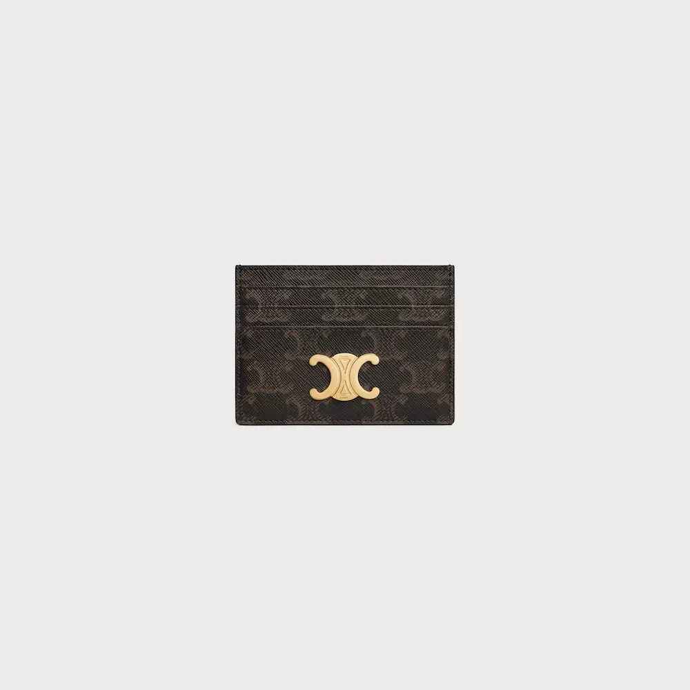 TRIOMPHE CARD HOLDER CANVAS · tan ghw